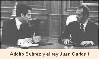 Adolfo Suárez y el rey Juan Carlos I