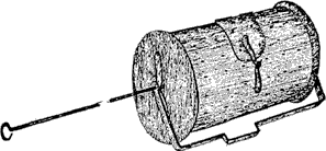 Tamboril para asar castañas (Fuente: Enciclopedia Auñamendi)