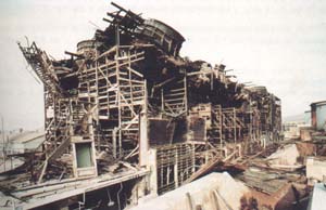 Edificio derrumbado por Seismo