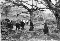 Funeral. Diversos tipos de argizaiolas guipuzcoanas. De izda. a dcha.: Amezqueta, Alegria, Legorreta e Isasondo Museo de San Telmo de San Sebastián 