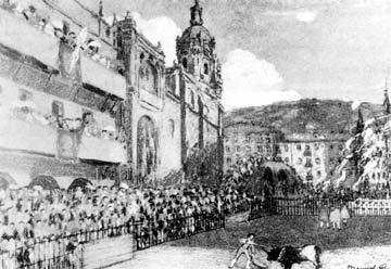 Corrida de toros en la Plaza Vieja de Bilbao, según Manuel Losada.