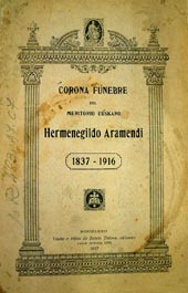 Hermenegildo Aramendiri eskainitako merezimendu handiko Euskaroaren Hileta koroa