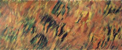 "La sortie au jour". Hommage à Maurice Ravel. Olio/tela 210 X 497 zm. 1998