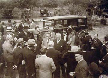 Llegada del Dr. Gabriel Terra, Presidente de la República, al Recreo de Malvín. Abril de 1931