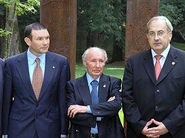 Juan José Ibarretxe, Juan San Martín y Joxe Joan González de Txabarri.
