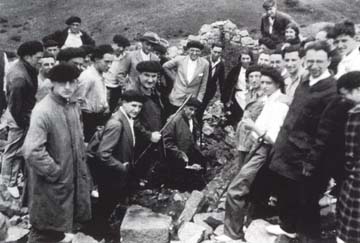 Colocación de la primera piedra del refugio de los Amigos de Aralar, 1928