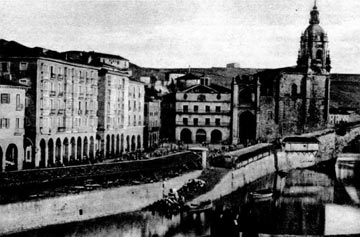 Bilbao. Plaza vieja en 1854.