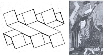 Par Constelación Estructural, Josef Albers y Doña Urraca. Tumbo A. Archivo de la catedral de Santiago de Compostela. Siglo XII