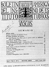 Boletín del Instituto Americano de Estudios Vascos