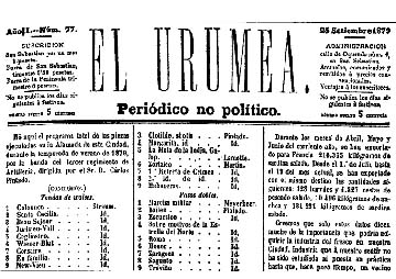 Cabecera del periódico El Urumea