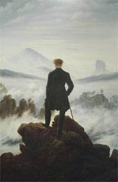 Hombre sobre un mar de nubes,
