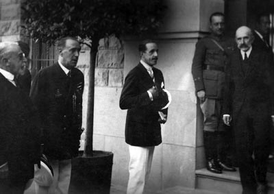 Vicente Laffite, G.O.E.ko presidentea, Alfontso XIII.a Erregeari harrera egiten