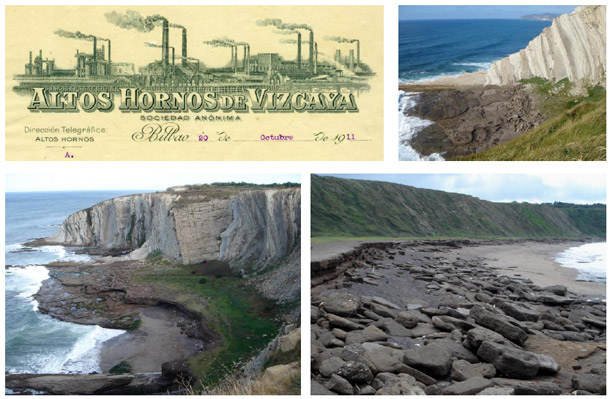 Altos Hornos de Vizcaya, en las Playas de Tunelboca (izquierda) y Gorrondatxe (derecha)