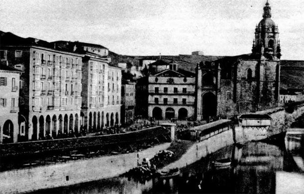 Bilbao. Plaza vieja en 1854