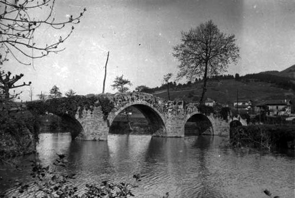 Aspecto del puente de Mercadillo, en Galdakao